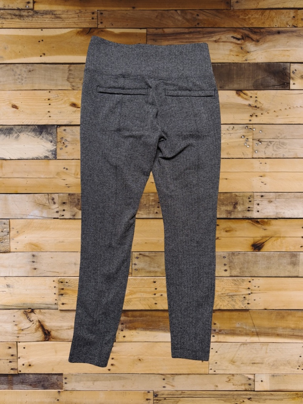 Athleta Delancey Herringbone Tight Black Gray High Rise Leggings Size Medium - Picture 2 of 6
